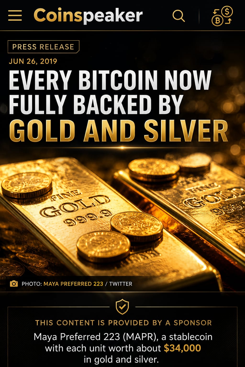 Ad From 2019 UK Financial Ltd Backing Bitcoin
