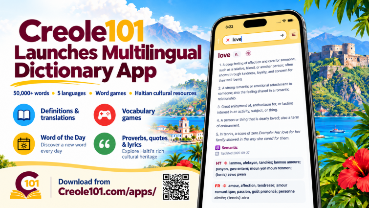 Creole101 Tropical App Launch Banner