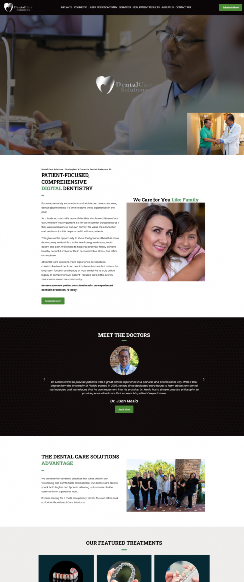 Dental Care Solutions Home Page