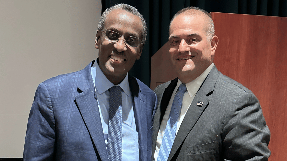 Dr. Eastman with residents at Suburban Hospital